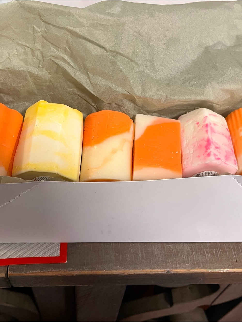 Assorted Orange Accent Holiday Pillar Candles - Decorative Set
